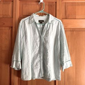 Linen shirt-mint green